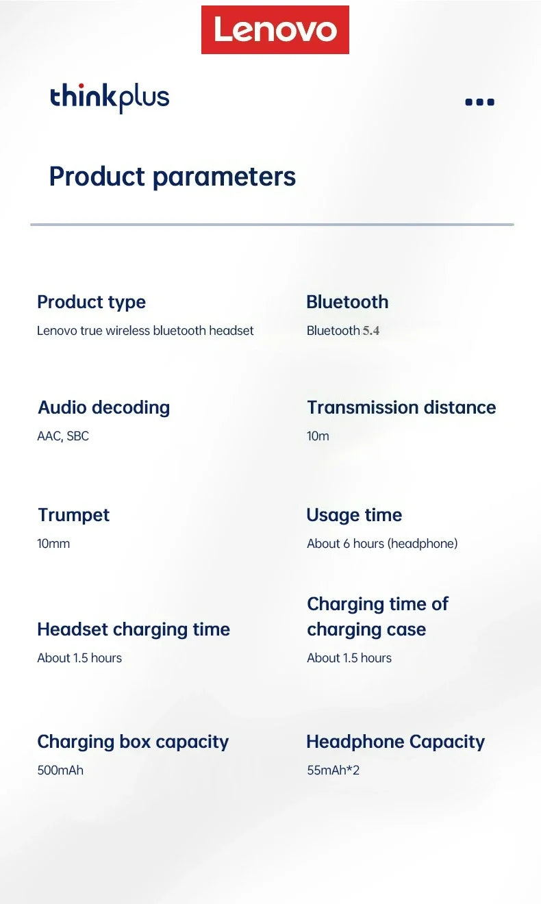 Lenovo XT80 Bluetooth 5.4